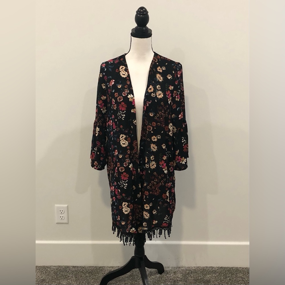 Time and Tru Floral Cover Shirt